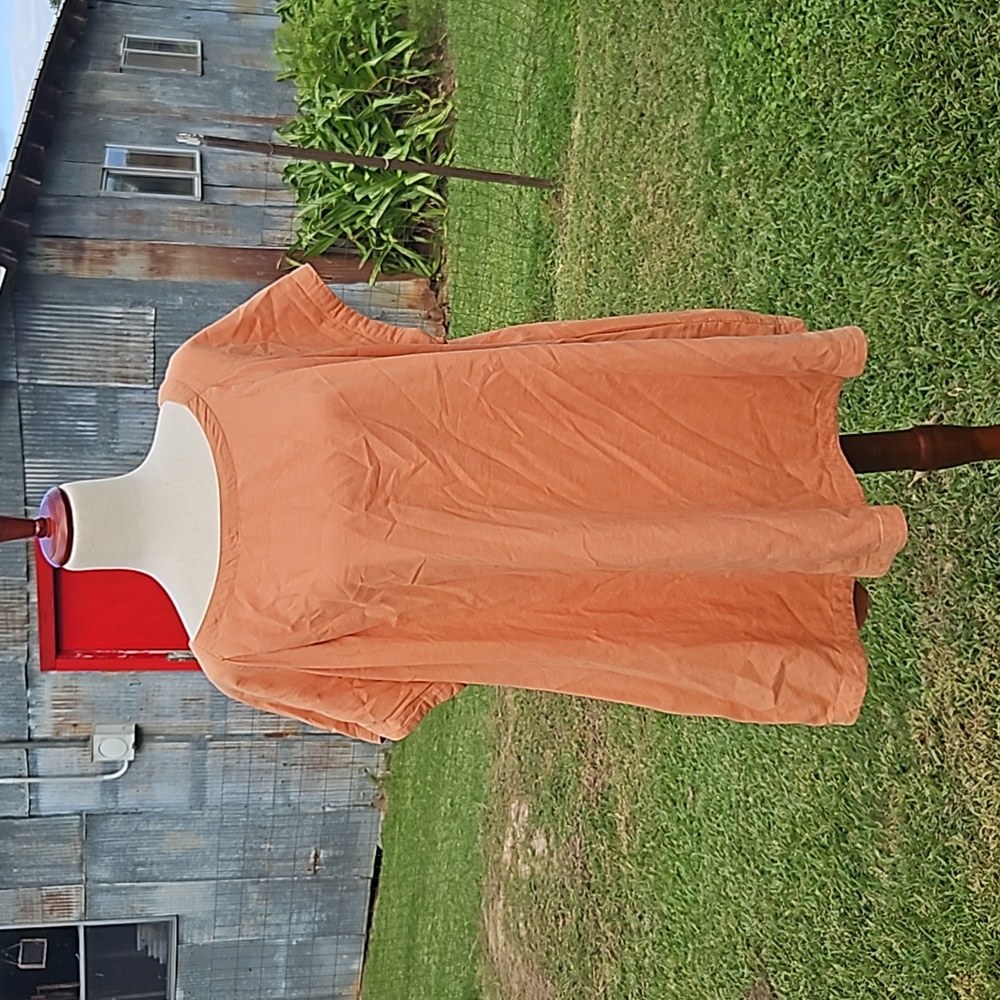 Free People Women's Orange Tunic with POCKETS